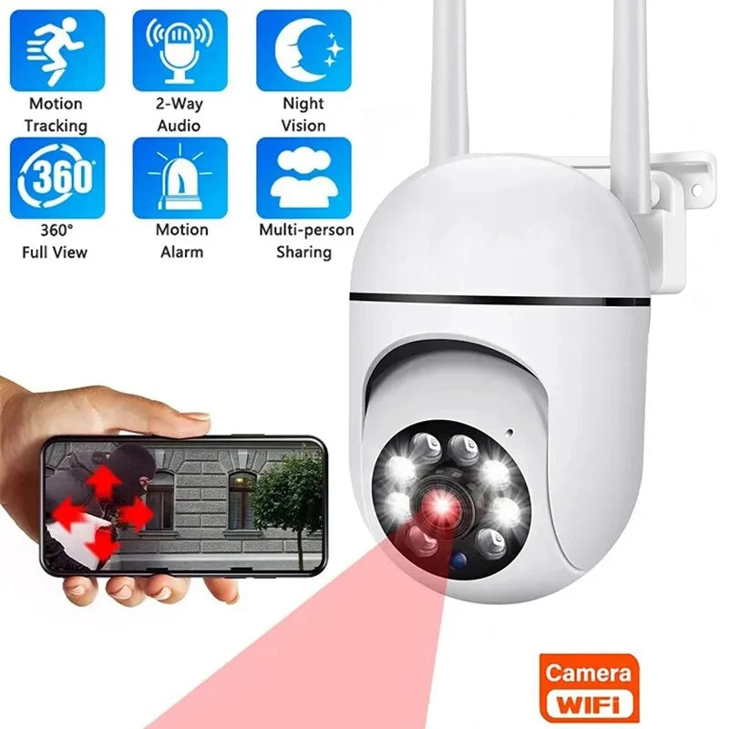 Wall-WiFi Camera 1080P HD Night Vision 2.4G hotspot 360° Rotate Anti-theft Monitor Security Surveillance Smart Camera for Phone
