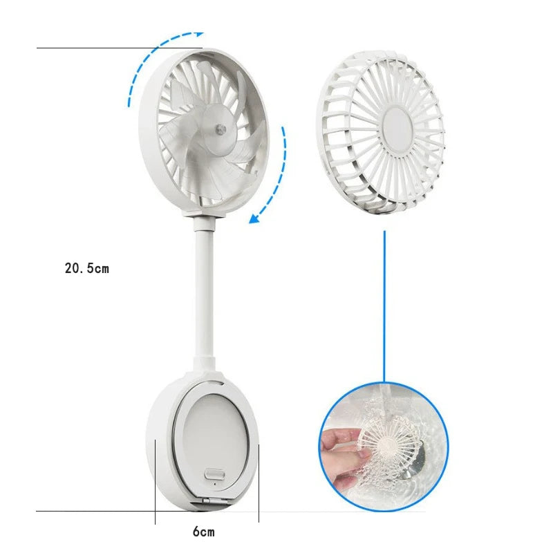 Mini Magnetic Fan, Portable Folding Small Fan, Suitable for iPhone and Magnetic Phones and Magnetic Phone Cases