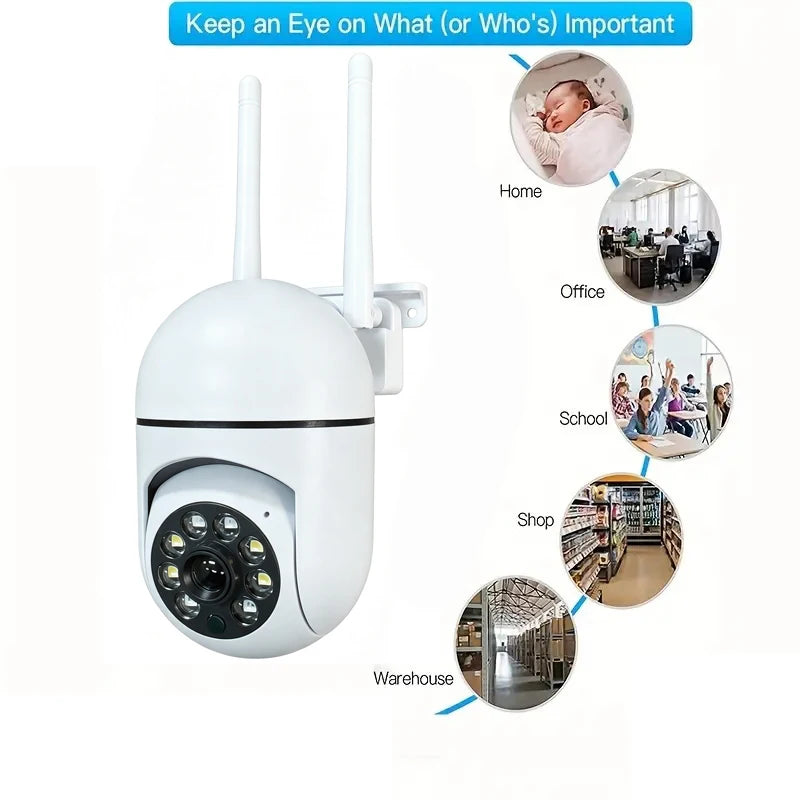 Wall-WiFi Camera 1080P HD Night Vision 2.4G hotspot 360° Rotate Anti-theft Monitor Security Surveillance Smart Camera for Phone